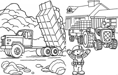 Coloriage Camion Benne Dessin Animé Dessin Gratuit à Imprimer