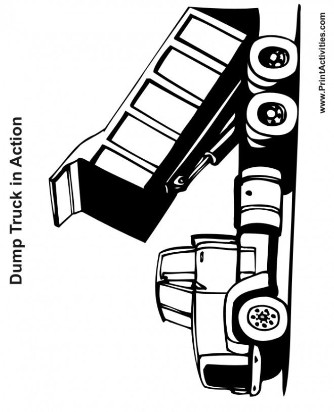 Coloriage Camion Benne gratuit à imprimer liste 20 à 40