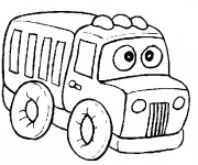 Coloriage Camion Benne magique