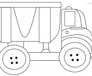 Coloriage et dessins gratuit Camion Benne pour enfant à imprimer