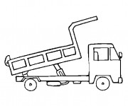 Coloriage Camion Benne pour transport