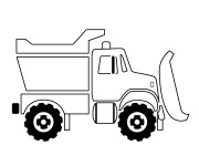 Coloriage et dessins gratuit Camion Benne simple à imprimer