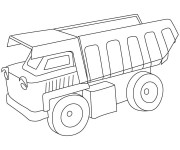 Coloriage Camion Benne stylisé à colorier