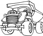 Coloriage Camion de travaux