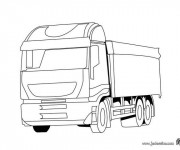 Coloriage Camion Scania stylisé