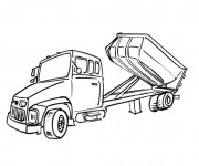 Coloriage Camion semi remorque