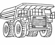 Coloriage et dessins gratuit Camion Tonka à gravier à imprimer