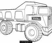 Coloriage et dessins gratuit Camion Tonka facile à imprimer