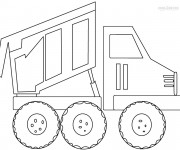 Coloriage et dessins gratuit Le Camion Benne à télécharger à imprimer