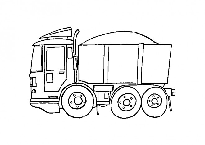 Coloriage Camion Benne gratuit à imprimer liste 40 à 60