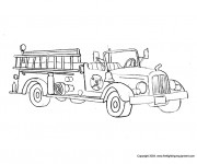 Coloriage Camion Pompier classique