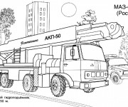 Coloriage Camion Pompier russe