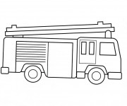 Coloriage Camion Pompier simple