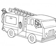 Coloriage Camion Pompier sur ordinateur