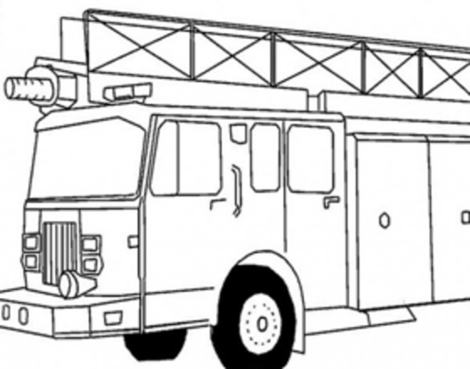 Coloriage et dessins gratuits Un Camion Pompier américain à colorier à imprimer