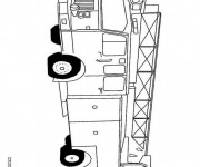 Coloriage Véhicule Camion Pompier à décorer