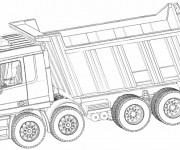 Coloriage et dessins gratuit Camion à benne à imprimer