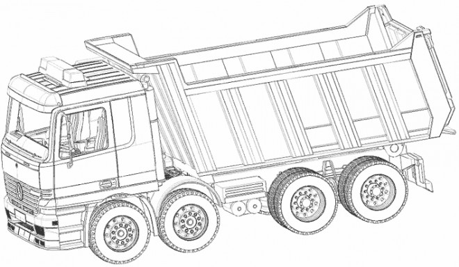 Coloriage Camion Poubelle 15 dessin gratuit à imprimer