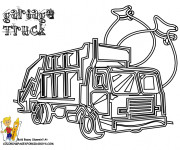 Coloriage et dessins gratuit Camion Poubelle à décorer à imprimer