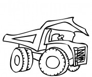 Coloriage Camion Poubelle au crayon