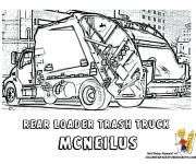 Coloriage Image de Camion Poubelle