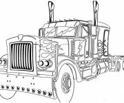 Coloriage et dessins gratuit Camion avec style à imprimer