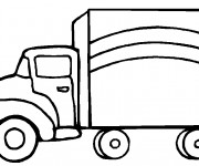 Coloriage et dessins gratuit Camion en vecteur à imprimer