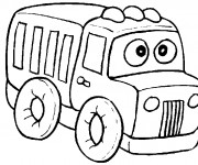 Coloriage et dessins gratuit Camion rigolo à imprimer