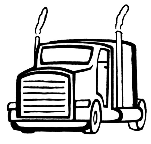 Coloriage et dessins gratuits Tête de Camion américain à imprimer