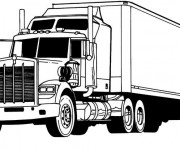 Coloriage et dessins gratuit Un Camion de transport à imprimer