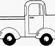 Coloriage et dessins gratuit Une Camionnette facile à imprimer