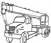 Coloriage Camion Grue