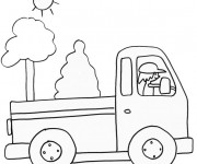 Coloriage Un Camion au crayon