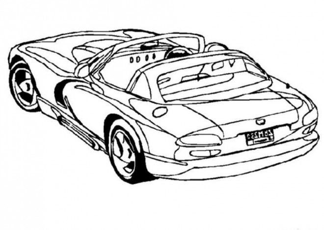 Coloriage Auto cabriolet de luxe dessin gratuit à imprimer