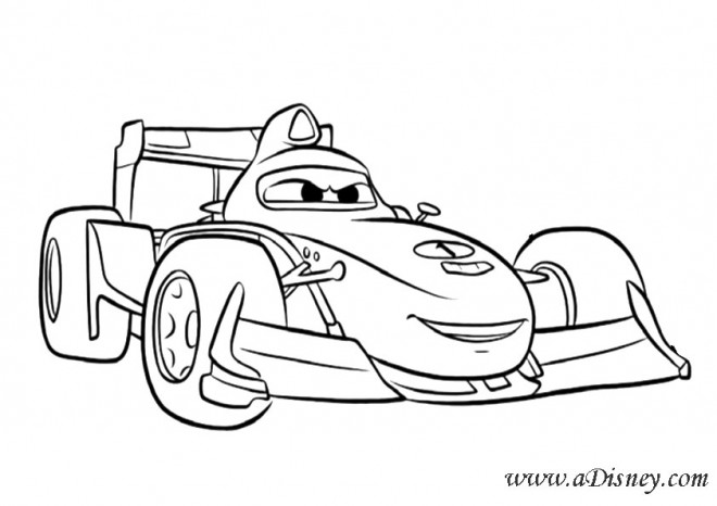 Coloriage Auto F1 Disney Dessin Gratuit à Imprimer