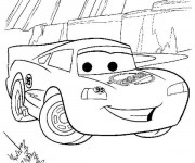 Coloriage et dessins gratuit Auto Flash Mcqueen jouet à imprimer