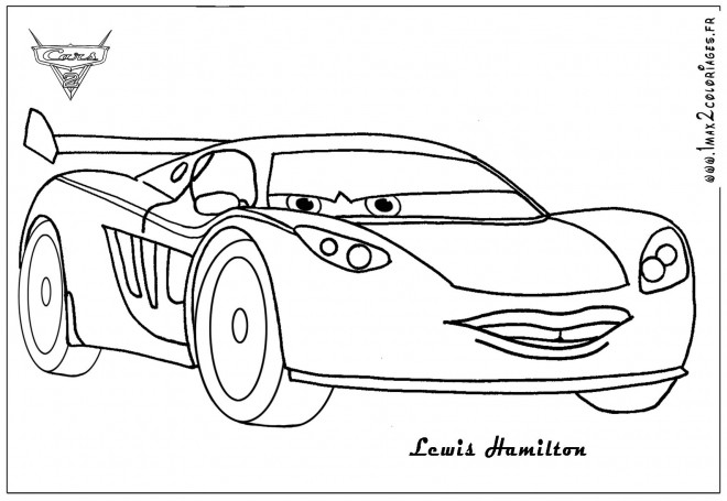 Coloriage et dessins gratuits Auto Lewis Hamilton à imprimer