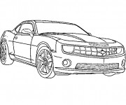 Coloriage et dessins gratuit Automobile Camaro à imprimer