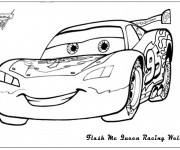 Coloriage Car de course Flash Mcqueen