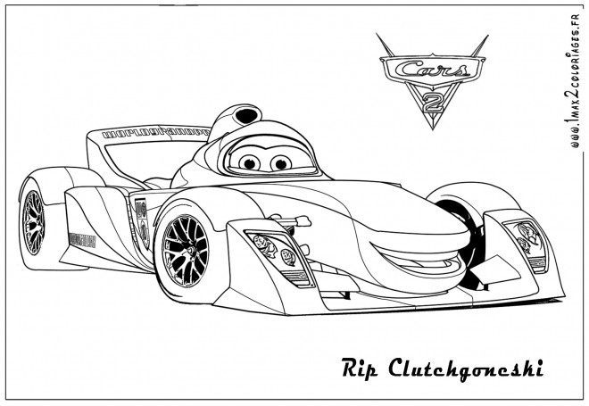 Coloriage Cars De Course Rip Dessin Gratuit à Imprimer