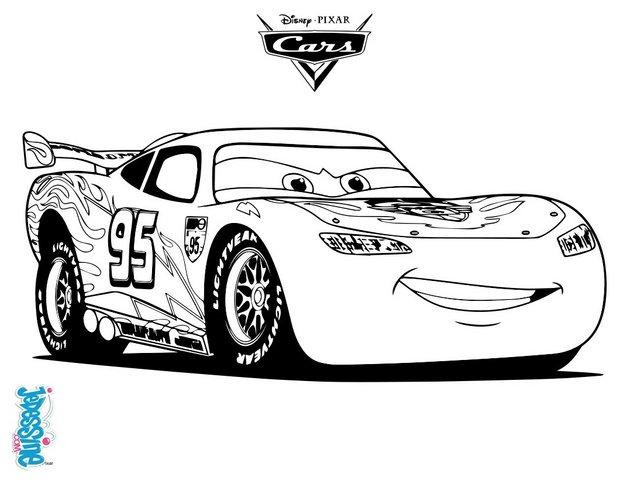 Coloriage Cars Flash Macqueen dessin gratuit à imprimer