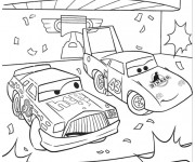 Coloriage Voiture de course et le troph&eacute;e
