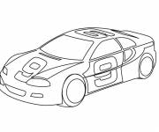 Coloriage et dessins gratuit Voiture de course numéro 9 à imprimer