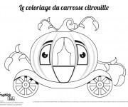 Coloriage et dessins gratuit Carrosse citrouille à imprimer