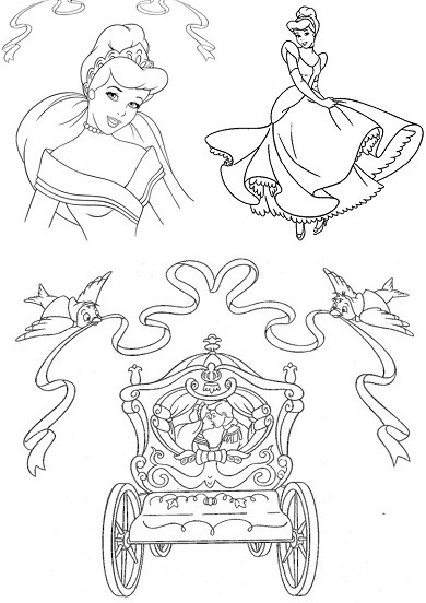 Coloriage et dessins gratuits Carrosse  de Prince et Princesse à imprimer