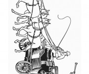 Coloriage La Carrosse Véhicule à cheval