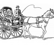 Coloriage Une Carrosse à cheval