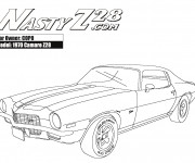 Coloriage Camaro modèle Z28 1970