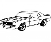 Coloriage et dessins gratuit Camaro ZL1 1969 à imprimer