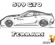 Coloriage Automobile Ferrari 599 GTO